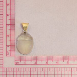 Tektite and gold pendant ”BEETLE” – # 7/12 -amulet pendant- Libyan gold and glass- Egyptian pendant – archaeological jewel – amulet rebirth