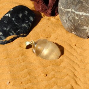 Tektite and gold pendant ”BEETLE” – #6/12 -amulet pendant- Libyan gold and glass- Egyptian pendant – archaeological jewel – amulet rebirth